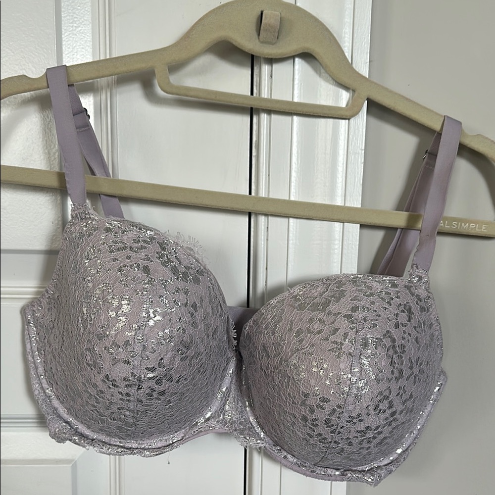 Victoria's Secret Silver Lace Underwire Bra